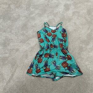 Pineapple and Sunglasses Print Romper